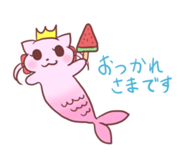 Mermaid Cat and Sea Friends sticker #14564574