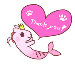 Mermaid Cat and Sea Friends sticker #14564576