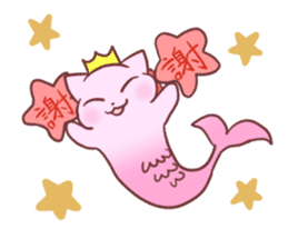 Mermaid Cat and Sea Friends sticker #14564578