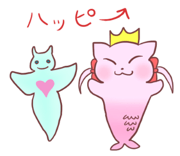 Mermaid Cat and Sea Friends sticker #14564590