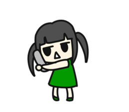A very small girl sticker #14567068