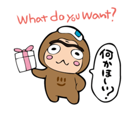 Shibuzarun -the Onsen monkey- greeting sticker #14568809