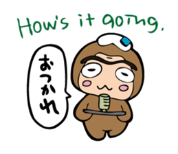 Shibuzarun -the Onsen monkey- greeting sticker #14568812