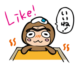 Shibuzarun -the Onsen monkey- greeting sticker #14568813