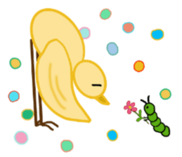 Little Bird & Mr. Caterpillar sticker #14569881