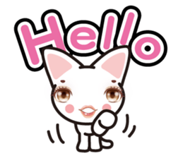 white cat Mecco. sticker #14570820