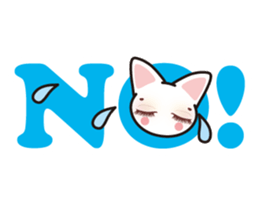 white cat Mecco. sticker #14570823