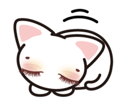 white cat Mecco. sticker #14570826