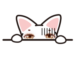 white cat Mecco. sticker #14570829