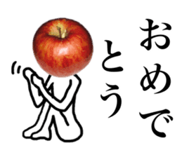 cute apple sticker sticker #14571404