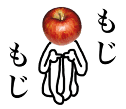 cute apple sticker sticker #14571409