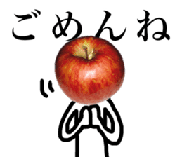 cute apple sticker sticker #14571410