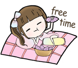 Browny lovely girl sticker #14572324