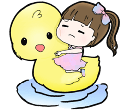 Browny lovely girl sticker #14572331