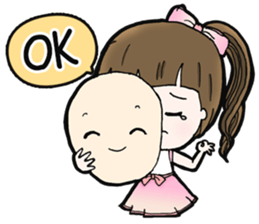 Browny lovely girl sticker #14572334