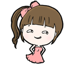 Browny lovely girl sticker #14572339