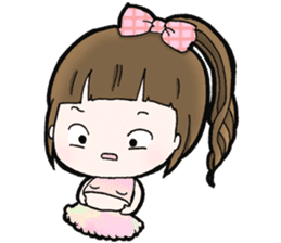 Browny lovely girl sticker #14572350