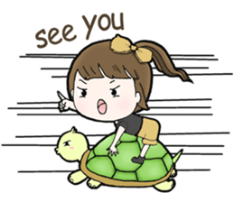 Browny lovely girl sticker #14572355