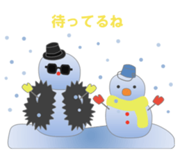 Snowman and friend sticker #14573465
