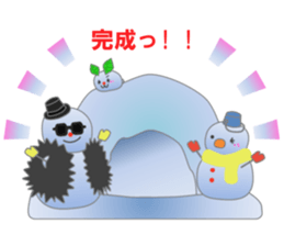 Snowman and friend sticker #14573467