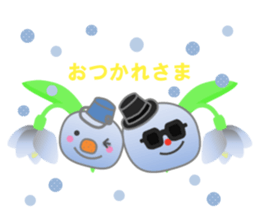 Snowman and friend sticker #14573468