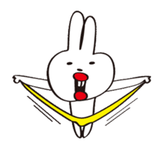 Rabbits called "Sat-chan" and "Bu-taro" sticker #14574541