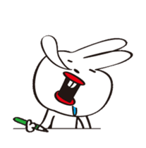 Rabbits called "Sat-chan" and "Bu-taro" sticker #14574543