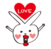Rabbits called "Sat-chan" and "Bu-taro" sticker #14574549