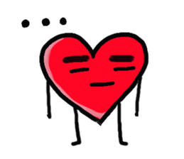 thick eyebrow heart-man sticker #14574985