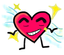 thick eyebrow heart-man sticker #14574987