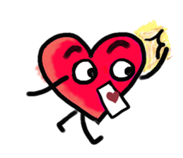 thick eyebrow heart-man sticker #14574988