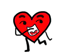 thick eyebrow heart-man sticker #14574991