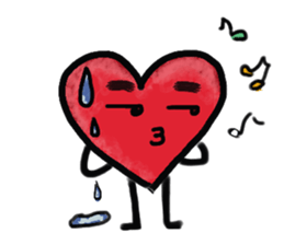 thick eyebrow heart-man sticker #14574993