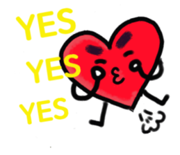 thick eyebrow heart-man sticker #14575000