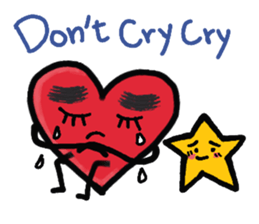 thick eyebrow heart-man sticker #14575003