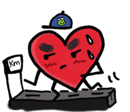 thick eyebrow heart-man sticker #14575004