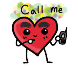 thick eyebrow heart-man sticker #14575016