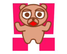 Lazy bear with big letter(animation) sticker #14575330