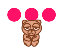 Lazy bear with big letter(animation) sticker #14575332