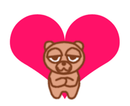Lazy bear with big letter(animation) sticker #14575333