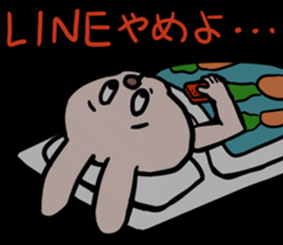 bocce rabbit 4 sticker #14575399