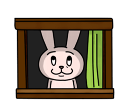 bocce rabbit 4 sticker #14575400