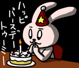 bocce rabbit 4 sticker #14575402