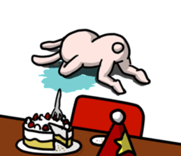 bocce rabbit 4 sticker #14575403