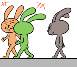 bocce rabbit 4 sticker #14575406