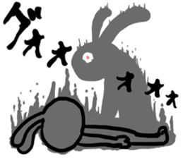 bocce rabbit 4 sticker #14575410