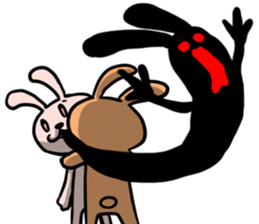 bocce rabbit 4 sticker #14575418