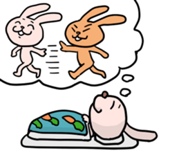 bocce rabbit 4 sticker #14575419