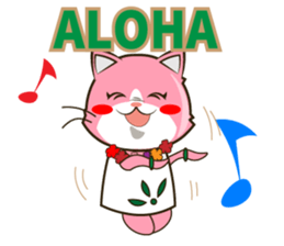 Therapist's ALOHA cat sticker #14575796