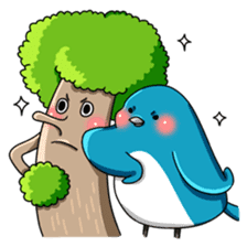 Blue Bird & Tree sticker #14581478
